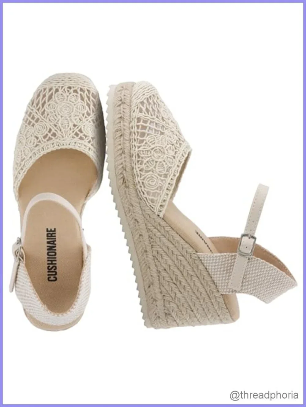 Dressy Wedge Espadrilles with Ankle Strap Cushioned Footbed